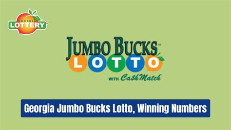 georgia lottery jumbo bucks results|Georgia Jumbo Bucks Lotto Winning Numbers .